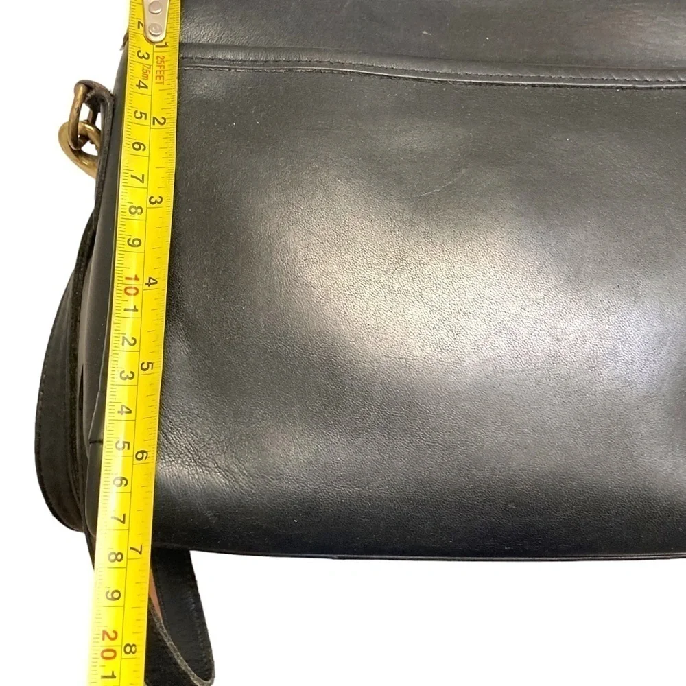 Coach 9870 black leather court bag made in turkey black